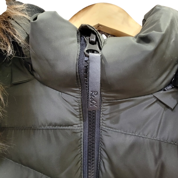 REDX Outerwear Hooded Puffer Jacket Green Mid-Length Winter Parka Women’s M - Picture 13 of 17